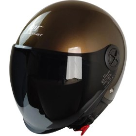 Resim Kask Mts Fx-101 Parlak Kahve Çenesiz 