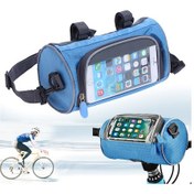 Resim Cbtx Elektrikli Scooter Gidon Dokunmatik PVC Telefon Saklama Çantası Mavi 