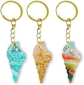 Resim Epoksi Reçine Silikon Kalıp Çoklu Deniz Kabuğu Delikli Anahtarlık Kalıbı 30 Lu 