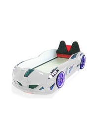 Resim Arabalı Yatak , Beyaz Jaguar Bazalı Arabalı Yatak , Setay Beyaz 