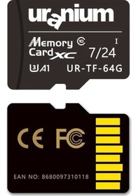 Resim 64 Gb Uranıum Ur-tf-64g Mıcro Sd Card U3 7/24 Surveıllance 100/40mbs Industrıal Hafıza Kartı 3 Yıl 