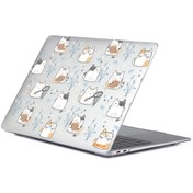 Resim MacBook Pro 16" A2141 Hayvan Desenli Koruyucu Laptop Kılıfı Sevimli Kediler 