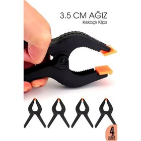 Resim İsmiyle Al Kıskaç Klips Yaylı Işken ce Plastik Kelepçe Güçlü Mafsallı Çene 3 inç 3.5 cm ağız 