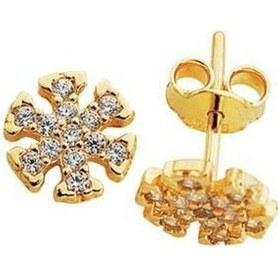 Resim Sembolgold 14 Ayar Altın İğne Küpe Kartanesi 1.20 Gr 