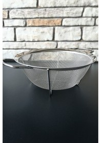 Resim Paslanmaz Çelik Takviyeli Süzgeç - Sepet- Makarna Süzgeci-25 Cm Gümüş 