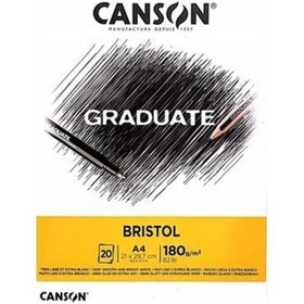Resim Canson Çizim Bloğu Graduate Cangrad Bristol 20 Sy A4 180 Gr 
