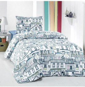 Resim Menderes Home Cotton Collection Ranforce Tek Kişilik Nevresim Takımı City 