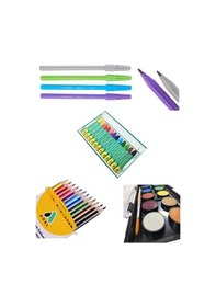 Resim Adel 4'lü Boya Seti Resim Defteri Hediye (Kuru - Sulu - Pastel - 
