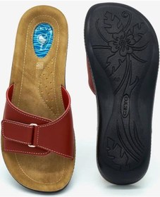 Resim Ceyo 9808-15 Topuk Jelli Anatomik Taban Kadın Terlik Kırmızı 36-40 Kırmızı 