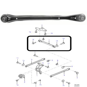 Resim İTHAL 1S715K898AG | Ford Mondeo 2001-2007 Sedan Arka Denge Kolu (Arkada Kalan) Yan Sanayi 