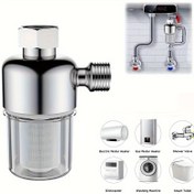 Resim 1 Duş Filtresi - Vidalı Montaj, Tortu ve Kir Çıkarma Başlığı, Kolay Temizlenebilir Akış Hız Azaltıcı, Su Isıtıcıları, Çamaşır Makineleri, Bahçe Sulama Sistemleri için Uygun, İn-Line Yıkama Filtreleri 