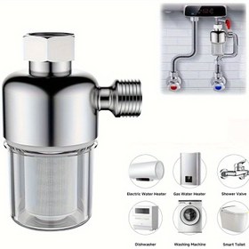 Resim 1 Duş Filtresi - Vidalı Montaj, Tortu ve Kir Çıkarma Başlığı, Kolay Temizlenebilir Akış Hız Azaltıcı, Su Isıtıcıları, Çamaşır Makineleri, Bahçe Sulama Sistemleri için Uygun, İn-Line Yıkama Filtreleri 