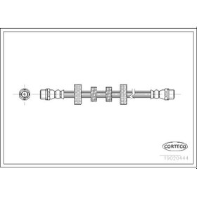 Resim CORTECO 19020444 Fren Hortumu On Vw Transporter IV 2.5 Tdi (345Mm) 701611701A (WC495839) 