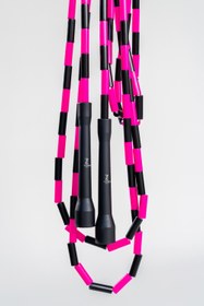 Resim Renkli Boncuklu Atlama İpi - Pembe / Siyah 