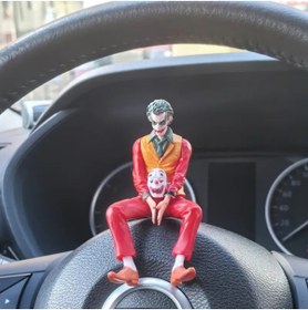 Resim Dodemert Home Kırmızı Joker Oturma Pozu Chibi Tarzı Araç Torpido Biblosu Aksesuarı (16 cm) 