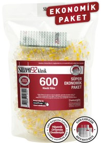 Resim Süzen92 Süper Ekonomik Paket 600 Adet Sigara Filtresi+1 Adet Taşıma Kutusu 
