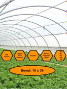 Resim NetBazaars Sera Naylonu, 36 Aylık, 5 Katkılı, 350 Micron 10x36 Şeffaf Sera Örtüsü, UV Dayanımlı, IR, EV, AB, LD 