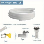 Resim Willowhaven 10/13.2/16.5ft Beyaz Klima Hortumu 3m Mini Split Taşınabilir Ac 