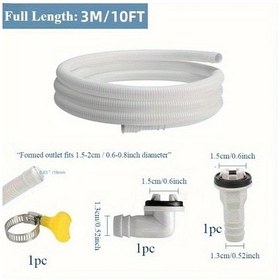 Resim Willowhaven 10/13.2/16.5ft Beyaz Klima Hortumu 3m Mini Split Taşınabilir Ac 