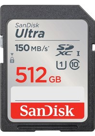 Resim Sandisk Ultra 512gb 150mb/s Sdxc Hafıza Kartı - Distribütör Garantili 