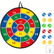 Resim 73,66 cm Büyük Gençlik Dart Tahtası Seti - 6/12 Renkli Yapışkan Darts Dahil, İç Mekan/Dış Mekan Eğlencesi ve Aile Bağları için Mükemmel, Katlanabilir ve Taşınabilir, El-Göz Koordinasyonunu Geliştirir, İdeal Hediye 