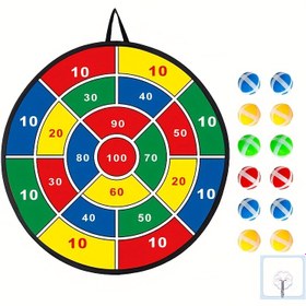Resim 73,66 cm Büyük Gençlik Dart Tahtası Seti - 6/12 Renkli Yapışkan Darts Dahil, İç Mekan/Dış Mekan Eğlencesi ve Aile Bağları için Mükemmel, Katlanabilir ve Taşınabilir, El-Göz Koordinasyonunu Geliştirir, İdeal Hediye 