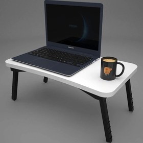 Resim Genel Markalar Dellaks Laptop Sehpası Seyyar Kahvaltı Masası Katlanır Çalışma Sehpası Beyaz 