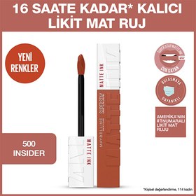Resim Maybelline New York Super Stay Matte Ink Likit Mat Ruj 500 Insider 