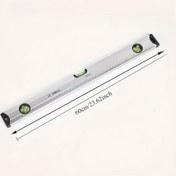 Resim Yüksek Hassasiyetli Manyetik Seviye Cetveli - Paslanmaz Çelik Yapı, Alüminyum Alaşımlı Manyetik Uçlu, 30cm & 60cm Çift Ölçek, 45°/90° Açı İşaretlemeleri, Yeşil Seviye Göstergesi, Pil Gerektirmez, Taşınabilir Dayanıklı DIY ve Ev Ölçüm Aracı, Şık Metalik Bitiş, Hassas Ölçüm, Modern Görünüm, Alüminyum Alaşımlı Uç 