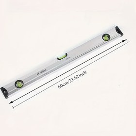 Resim Yüksek Hassasiyetli Manyetik Seviye Cetveli - Paslanmaz Çelik Yapı, Alüminyum Alaşımlı Manyetik Uçlu, 30cm & 60cm Çift Ölçek, 45°/90° Açı İşaretlemeleri, Yeşil Seviye Göstergesi, Pil Gerektirmez, Taşınabilir Dayanıklı DIY ve Ev Ölçüm Aracı, Şık Metalik Bitiş, Hassas Ölçüm, Modern Görünüm, Alüminyum Alaşımlı Uç 
