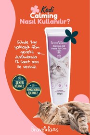 Resim BRAVE PAWS Kediler İçin Doğal Sakinleştirici Malt Macun -Kediler İçin Doğal Relaxi Malt Macun - Stres Karşıtı ve Sakinlik Desteği Kedi Maltı Calming Malt Paste 