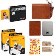 Resim Mini 3 Retro - Taşınabilir Fotoğraf Yazıcısı( Kare 8x8cm Baskı - Siyah ) BUNDLE Kodak