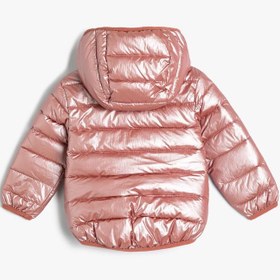 Resim Kız Bebek Şişme Mont Kapşonlu Fermuarlı Cep Detaylı 