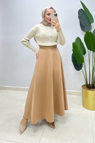 Resim Kloş Etek Camel - 38 