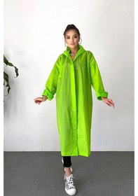 Resim Marlux M21M Unisex Kapüşonlu Çıtçıtlı Eva Yağmurluk - Yeşil 