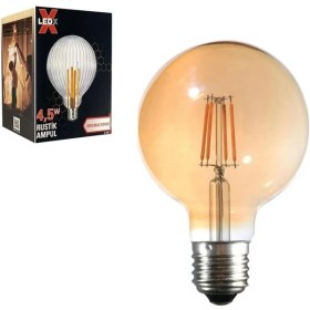 Resim Derin Stok Ledx G-95 Kırılmaz Gövde 4,5 Watt Düz Rustik Ampul 