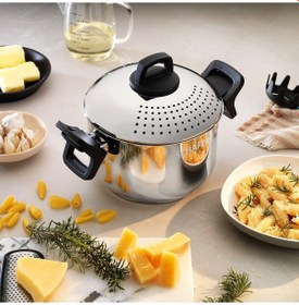 Resim Schafer Gurme Süzgeçli Makarna Tenceresi 2 Parça-ınox Gümüş 