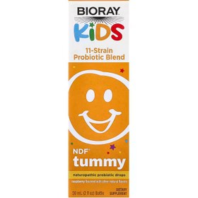 Resim Bioray Kids NDF Tummy 11-Strain Children's Probiotics Blend Raspberry 2 fl oz 60 ml 