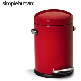 Resim Simplehuman Cw1294- Mini Çöp Kovası Retro 4,5lt Kırmızı 