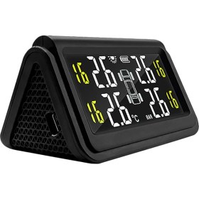 Resim Akıllı Araba Tpms Lastik Basıncı Izleme Sistemi Güneş Enerjisi Şarjı Dijital LCD Ekran Oto Güvenlik Alarm Sistemleri (Yurt Dışından) 