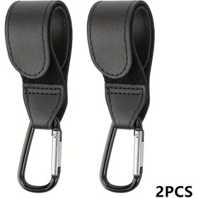 Resim 2 adet PU Deri Tekerlekli Sandalye Askısı, Taşınabilir Tekerlekli Sandalye Askı saç tokası, Tekerlekli Sandalye Askı Tokaları 