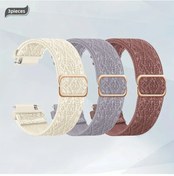 Resim Sunshine022 Fitbit Versa 1-2 Kayışları Gri Gül Mor Yıldız Esnek Nylon Kolçak 