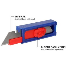 Resim Workpro WP213002 10’lu Rötuş Maket Bıçağı Yedeği 