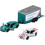 Resim NessiWorld Majorette Car Trailer Ford 