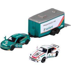 Resim NessiWorld Majorette Car Trailer Ford 