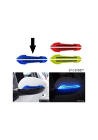 Resim Yan Dikiz AynaSticker Led Sinyal Görünüm Araç Reflektör Sticker15.5x2cm Sarı 