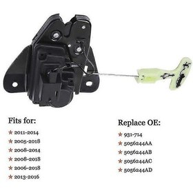 Resim Siyah Chrysler 300 Dodge Charger Avenger 5056244ad İçin Bagaj Kapağı Kilidi Bagaj Mandalı Aktüatörü, 93 7 4 G2024 29508 