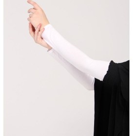 Resim Manolyaşal İslamic Hijab Likralı Kaymayan Kurtarıcı 1 Çift Tesettür Kolluk Beyaz 