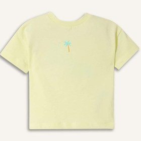Resim Defacto Relax Fıt Palmiye Penye Kısa Kollu Açık Yeşil Tişört Kız Bebek H8229a526smgn656 Yeşil-gn656 
