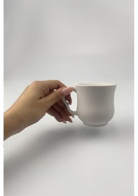 Resim Alâ Çay Fincanı - Seramik Bisküvi 8'li Ham Ürün 